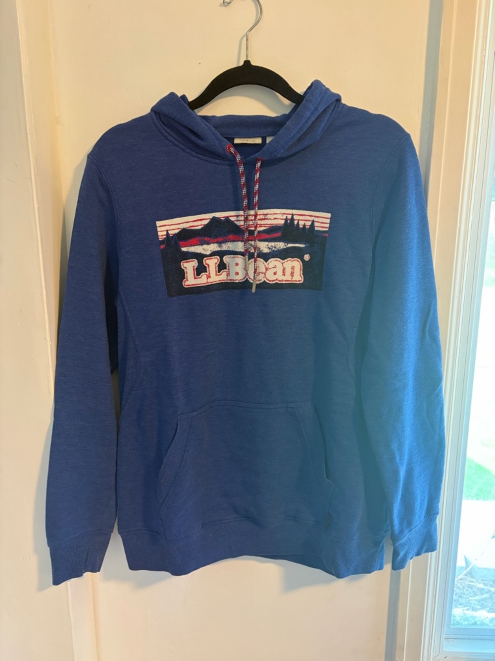 L.L. Bean Royal Blue Graphic Pullover Hoodie